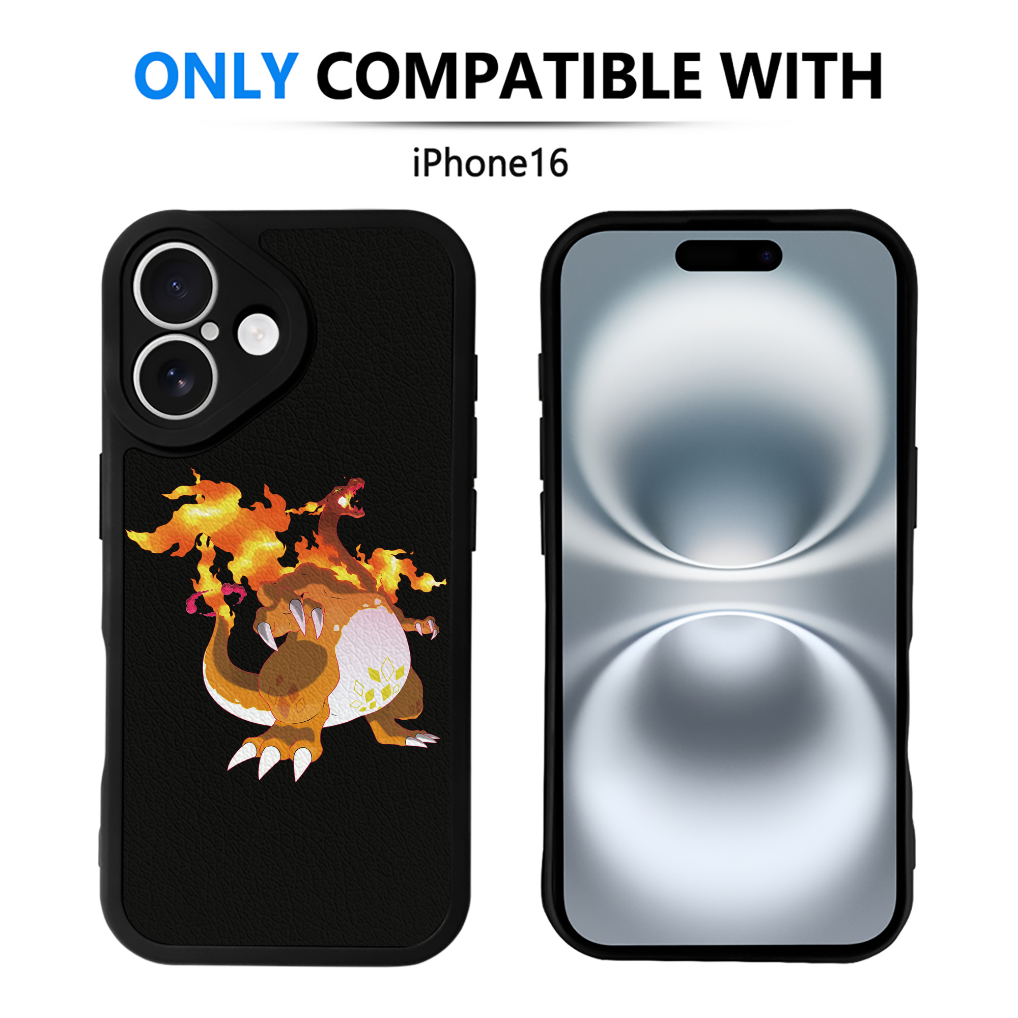 （画像用） ポケットモンスター Pokémon 【iPhone 16シリーズ対応】シリコンスマホケース（レザー調） 材質：シリコン